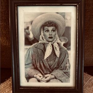 Vintage 1997 Framed Black and White “I Love Lucy” Episode Postcard